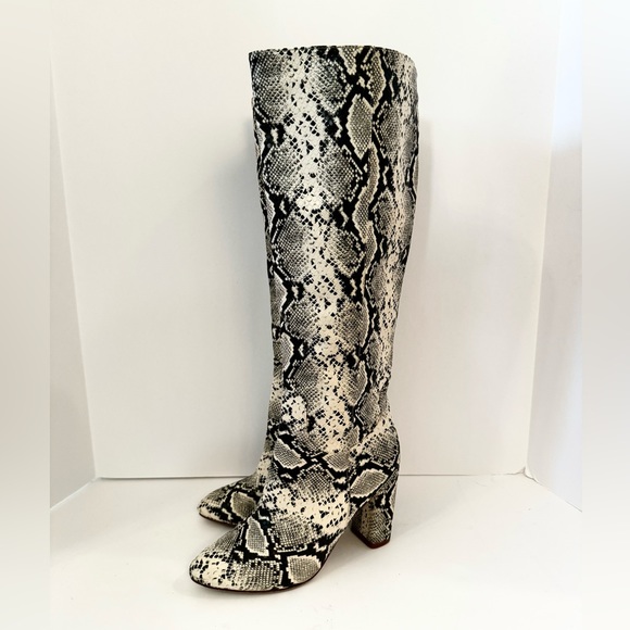 Pretty Little Thing Faux Snake Knee High Boots - Picture 7 of 11